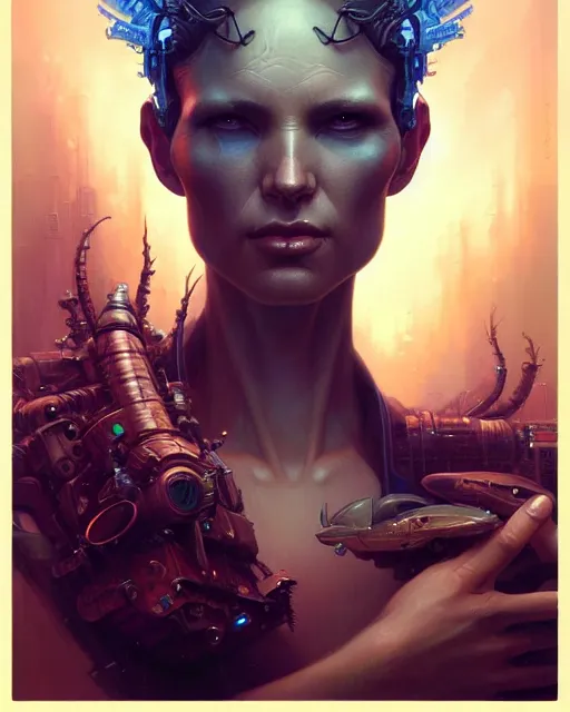 Prompt: human hand fantasy character portrait, ultra realistic, wide angle, intricate details, blade runner artifacts, highly detailed by peter mohrbacher, boris vallejo, hajime sorayama aaron horkey, gaston bussiere, craig mullins