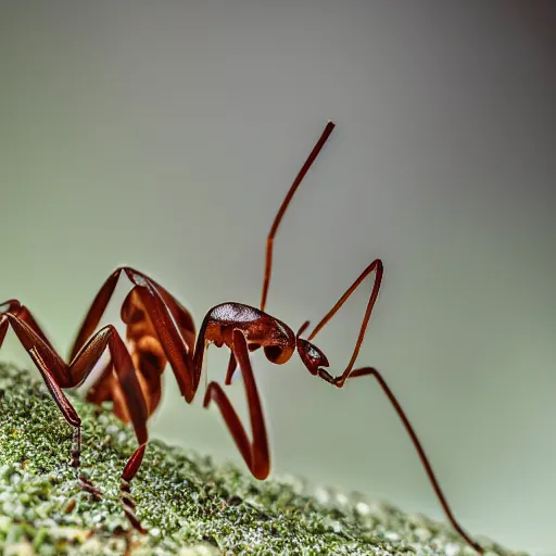 Image similar to a ant mantis hybrid, close up ( sony a 7 r iv, symmetric balance, polarizing filter, photolab, lightroom, 4 k, dolby vision, photography award )