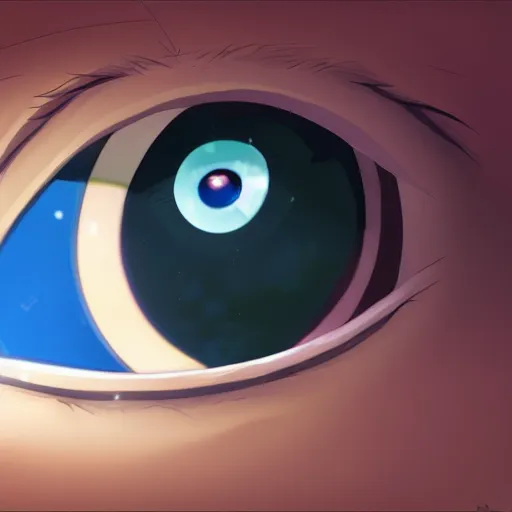 Prompt: a beautiful girl's eyes, vast stars are hidden in the eyes, 8 k, stunning, dream, highly detailed, super macro, surrealist, close - up view, makoto shinkai