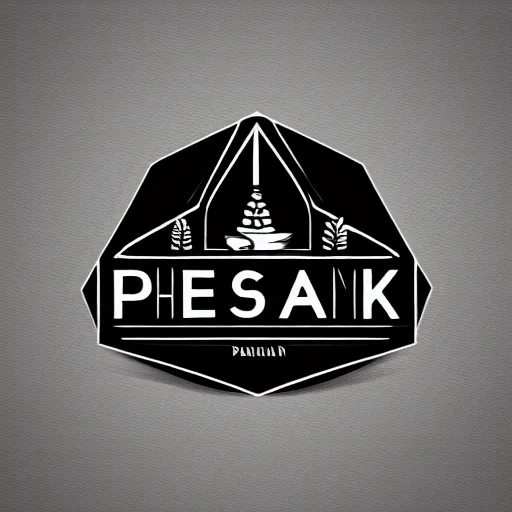 Prompt: logo with people inside in triangle, style of steam-pank