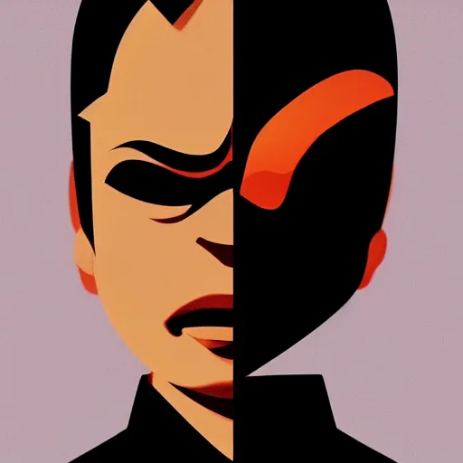 Image similar to face icon stylized minimalist goldfinger, loftis, cory behance hd by jesper ejsing, by rhads, makoto shinkai and lois van baarle, ilya kuvshinov, rossdraws global illumination