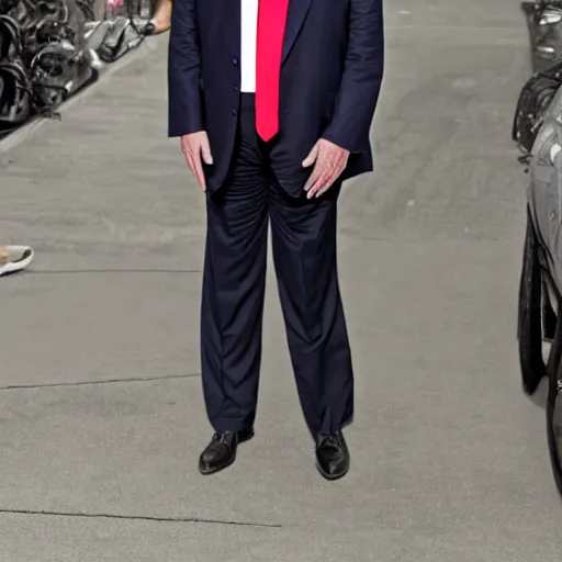 Prompt: donald trump thigh gap