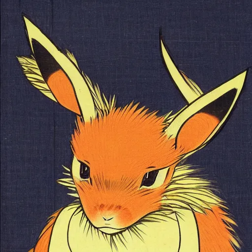 Image similar to Beautiful Ukiyo-e painting of an Eevee