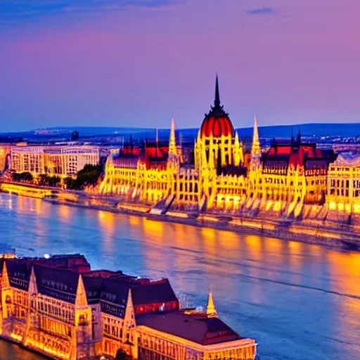 Image similar to a beautiful evening in Budapest