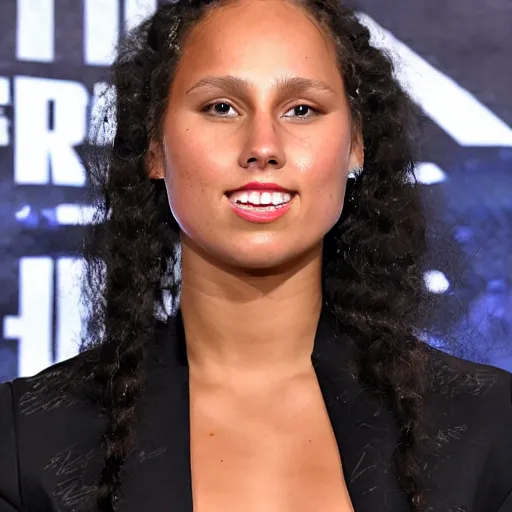 Image similar to singer alicia keys beats up ronda rousey