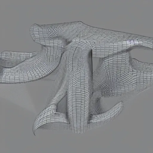 Image similar to parametric architectural design 3 d model in the desert