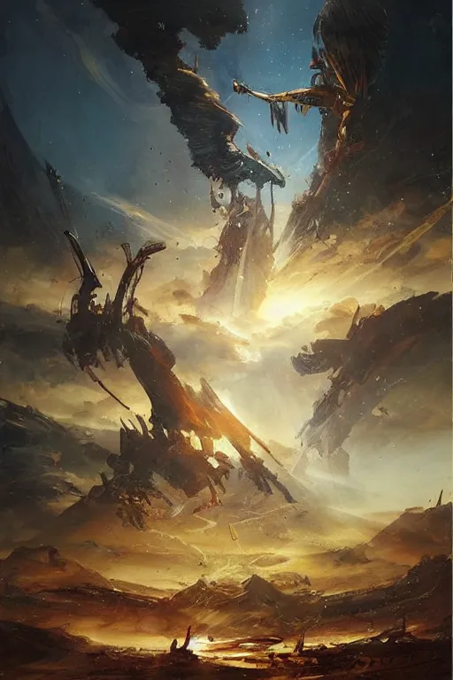 Prompt: rise of the egyptian gods against the lands of the sun god, by ryohei hase, by john berkey, by jakub rozalski, by john martin