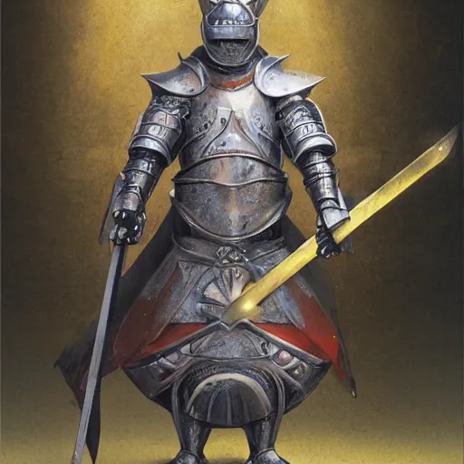 Image similar to anthropomorphic shiba inu, holy knight armor, in medieval banquet, stuning fantasy 3 d render, masterpiece, glowing aura, by donato giancola and greg rutkowski and wayne barlow and zdzisław beksinski, realistic face