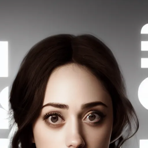 Prompt: round face Emmy Rossum, realistic, photo studio, HDR, 8k, trending on artstation