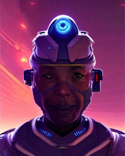 Prompt: starship captain as an apex legends character digital illustration portrait design by, wayne barlowe detailed, gorgeous lighting, wide angle action dynamic portrait