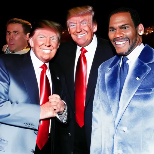 Image similar to kenneth copeland with donald trump and r kelly at wintersport