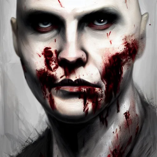 Image similar to head portrait of young and handsome billy corgan as a zombie, 7 days to die zombie, gritty background, fine art, award winning, intricate, elegant, sharp focus, cinematic lighting, digital painting, 8 k concept art, art by michael hussar, art by brom, art by guweiz and z. w. gu, 8 k