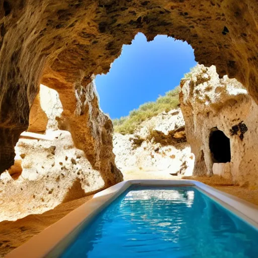 Image similar to greek island cave airbnb most popular