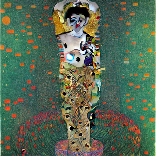 Image similar to samadhi, by Gustav Klimt