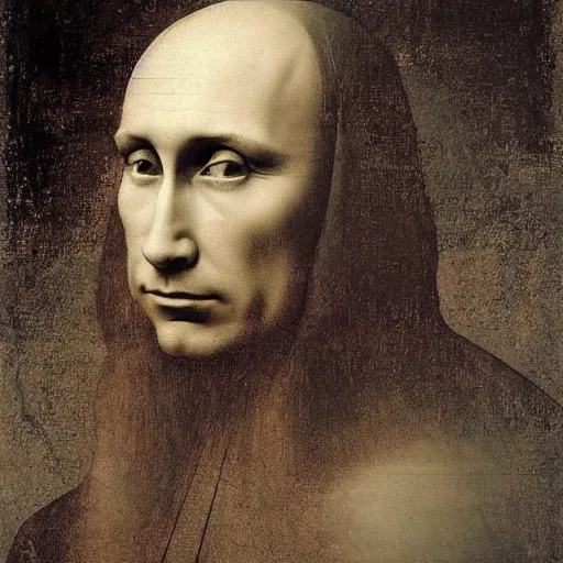 Prompt: portrait of Vladimir Putin, by Leonardo Da Vinci