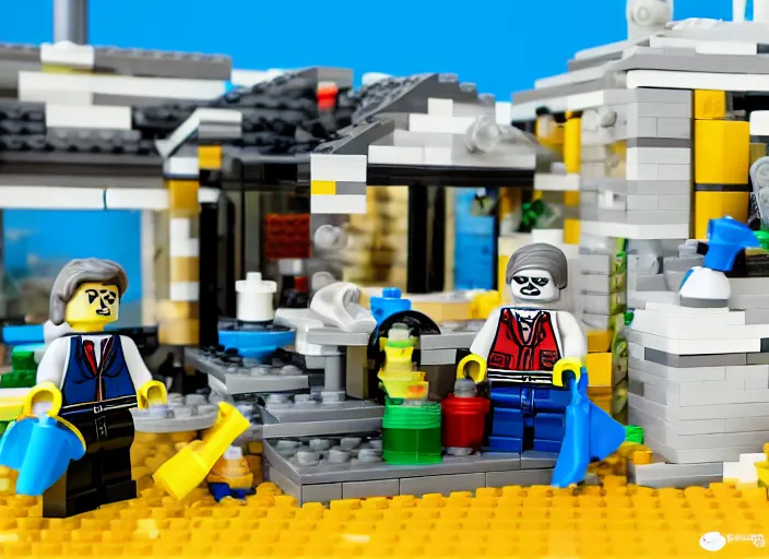 Image similar to product photo still of walter white breaking bad car wash lego playset, 8 k, 1 2 0 mm macro, f 1. 8, studio lighting, key light