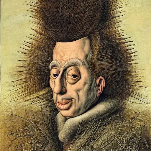 Image similar to a portrait of rick sanchez by giuseppe arcimboldo