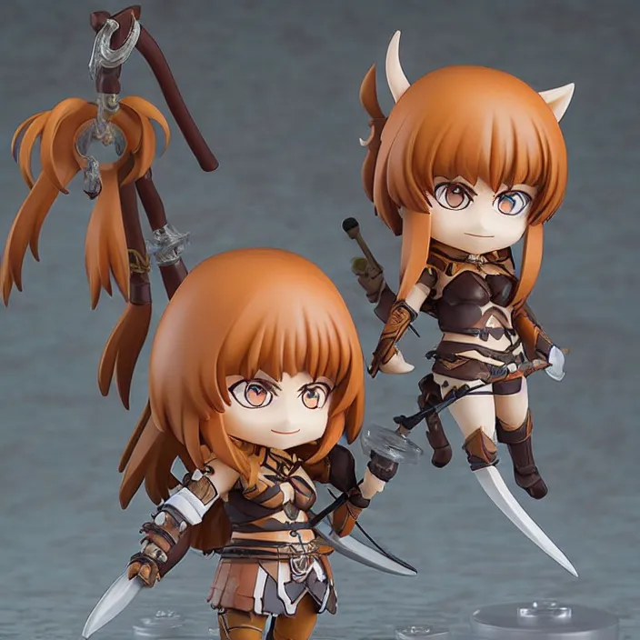 Prompt: Aela the Huntress, An anime Nendoroid of Aela the Huntress, figurine, detailed product photo