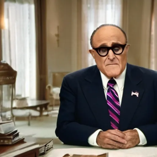 Image similar to film still of rudy giuliani in the new mean girls movie, 4 k