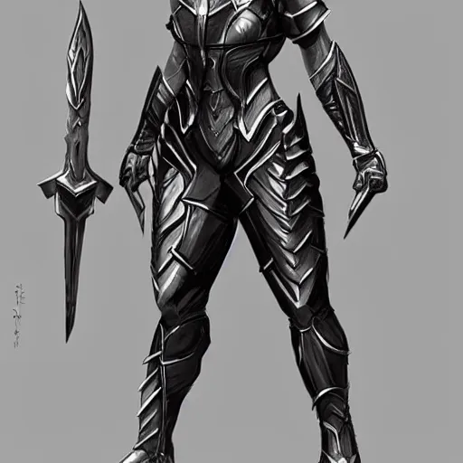 Image similar to infinity blade female armor concept art