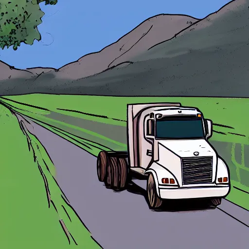 Image similar to a person driving a truck, wikihow