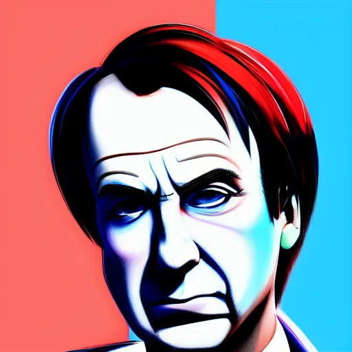 Image similar to saul goodman in ilya kuvshinov style, professional digital painting, wild brush strokes, concept art, award - winning photography, cinematic, wlop, color block, pop, hip, art by andy warhol, pixiv art, yoshitaka amano