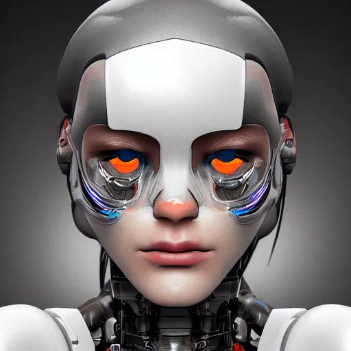 Image similar to cyborg girl, mechanical body, realistic, high details, white theme,trending on artstation
