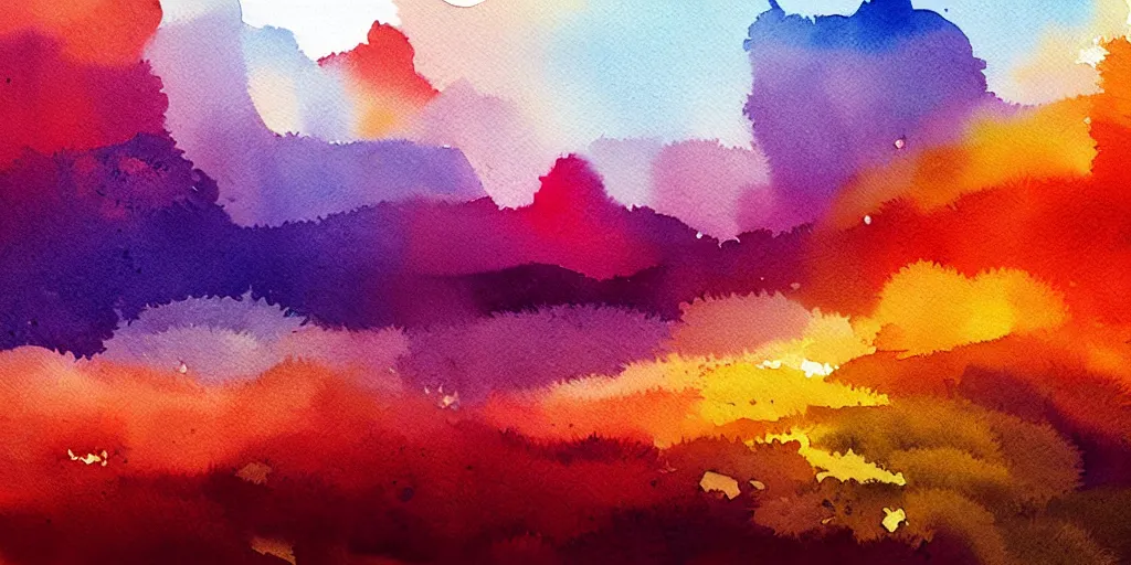 Image similar to abstract nature landscape, watercolor, ultra realistic, highly detailed, hd, sharp focus, cinematic lighting, warm colors, realistic, photorealistic, vivid colors, painting, digital art, non blurry, sharp, artstation, smooth, illustration