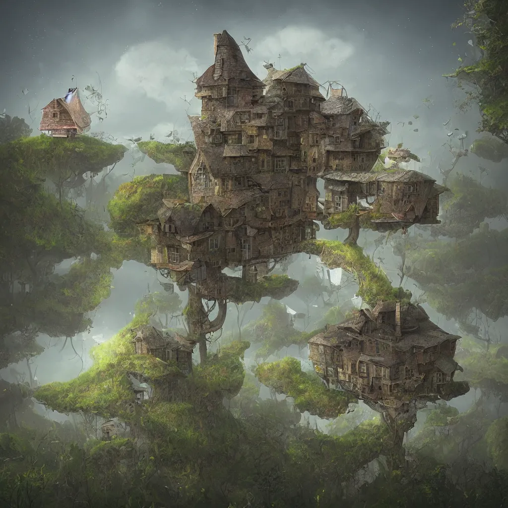 Image similar to an intriguing building in a beautiful landscape by gediminas pranckevicius