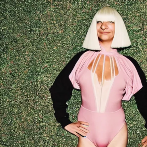 Image similar to sia furler wearing a leotard photoshoot