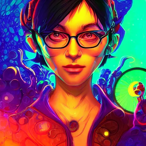 Image similar to skill magic geek inside matrix deepdream radiating a glowing aura stuff loot legends stylized digital illustration video game icon artstation lois van baarle, ilya kuvshinov, rossdraws,