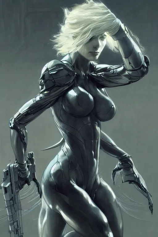 Image similar to mistral from metal gear rising, intricate, elegant, dynamic pose, highly detailed, digital painting, artstation, concept art, matte, sharp focus, illustration, art by Artgerm and Greg Rutkowski and Alphonse Mucha