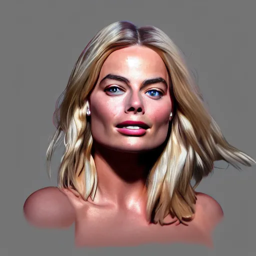 Prompt: 3 d neon art of margot robbie, hyper detailed, 3 d render, award winning