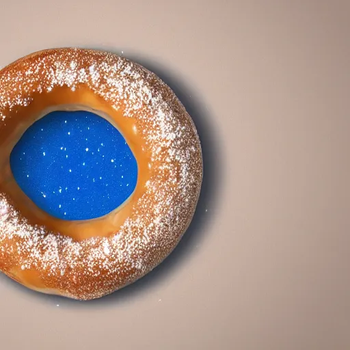 Image similar to photorealistic of earth planet shape of donut