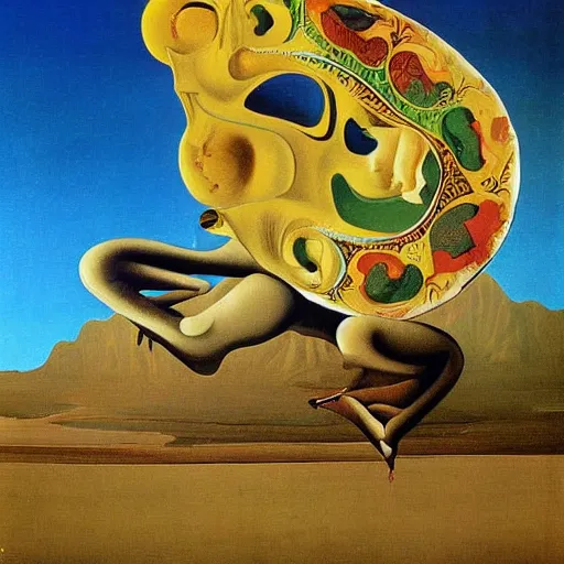 Image similar to khinkali, real life, sharp focus, painted by salvador dali