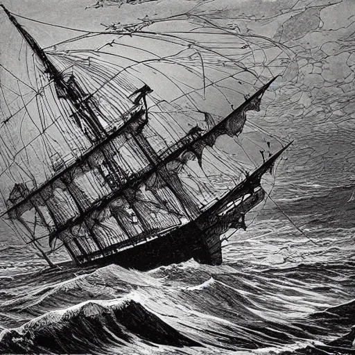 Image similar to galley on stormy seas by ed fairburn, joseph clement coll, franklin booth