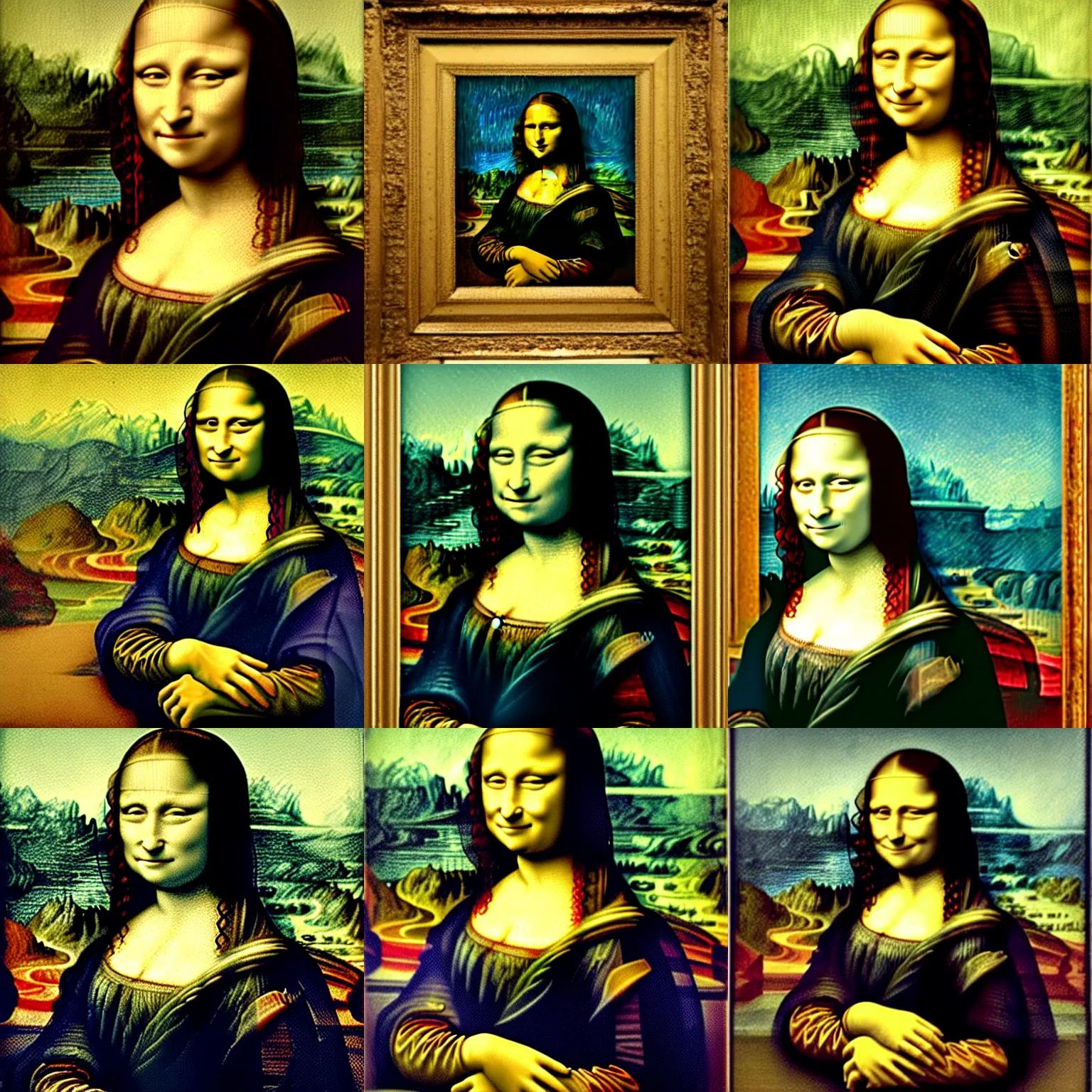 Prompt: The Mona Lisa, but painted by Van Gogh