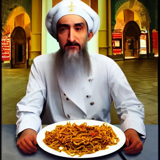 Prompt: Sultan Süleyman eating shawarma in Downtown DC, hyperrealism, HDR Shot, 16k