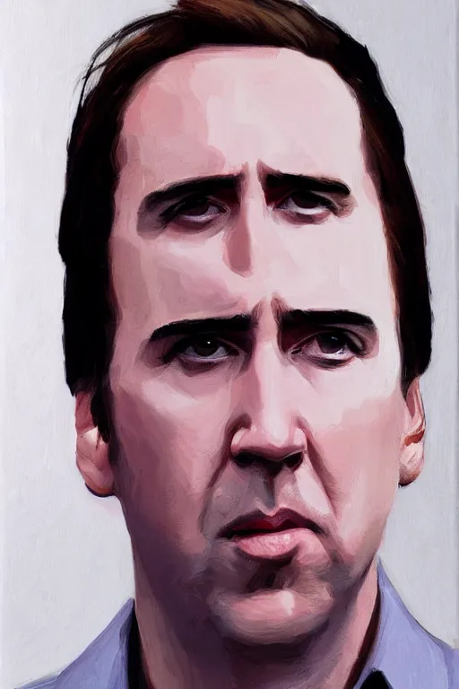 Image similar to Portrait of Nicholas Cage by Phil Noto