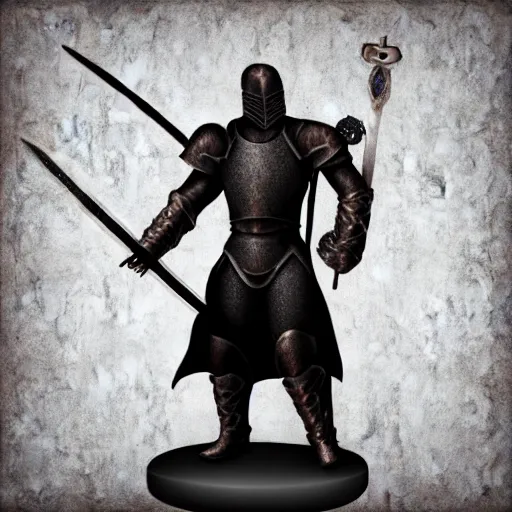 Image similar to black man knight with sword on white bear symmetrical realistic fantasy