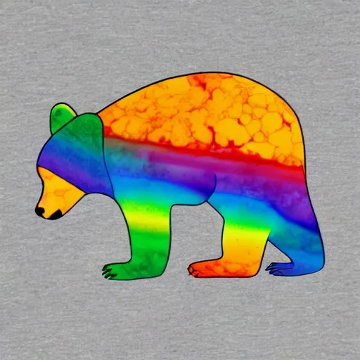 Image similar to rainbow cosmic bear