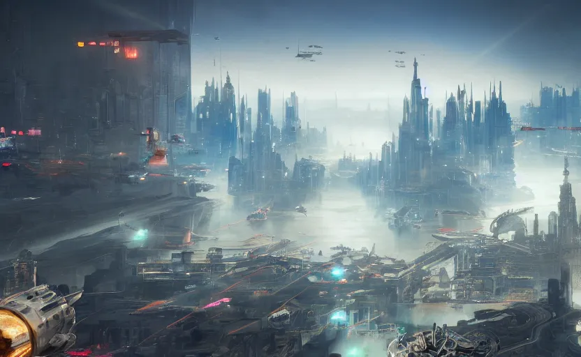 Image similar to coruscant, fantasy artwork, cinematic, beautiful, accurate, futuristic, 8 k, raytracing, detailed