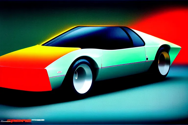 Prompt: designed by giorgetto giugiaro stylized poster of a single 2 0 0 2 amc amx / 3 citroen ds bmw m 1 concept, thick neon lights, ektachrome photograph, volumetric lighting, f 8 aperture, cinematic eastman 5 3 8 4 film