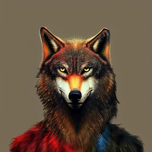 Prompt: a wolf eagle!! hybrid, bold natural colors, masterpiece, trending on artstation, photograph h - 6 4 0