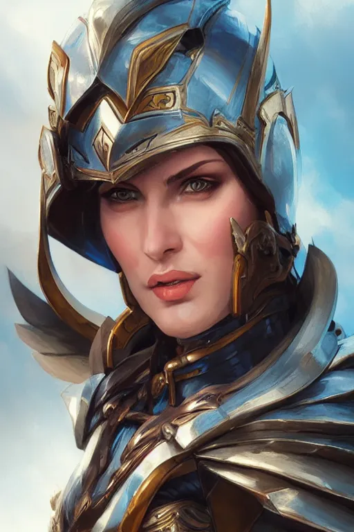 Image similar to amazon valkyrie athena, d & d, fantasy, portrait, highly detailed, headshot, digital painting, trending on artstation, concept art, sharp focus, illustration, art by artgerm and greg rutkowski and magali villeneuve