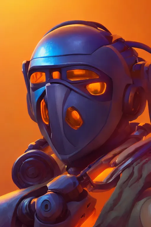 Image similar to epic mask helmet robot ninja portrait stylized as fornite style game design fanart by concept artist gervasio canda, behance hd by jesper ejsing, by rhads, makoto shinkai and lois van baarle, ilya kuvshinov, rossdraws global illumination radiating a glowing aura global illumination ray tracing hdr render in unreal engine 5