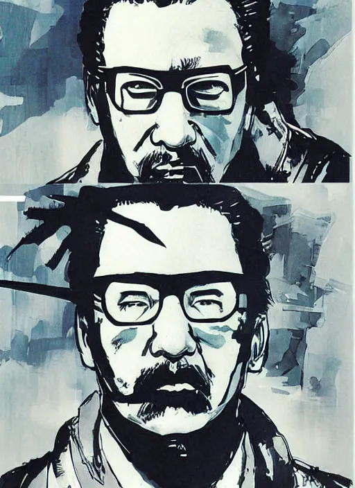 Image similar to salvador allende as a samurai by yoji shinkawa