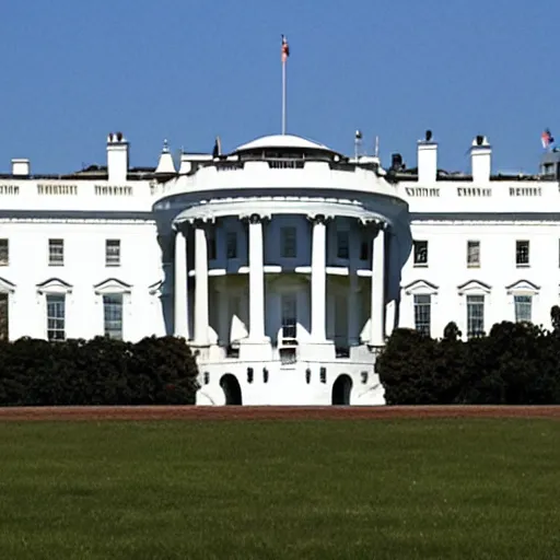 Image similar to ufo lands on whitehouse lawn