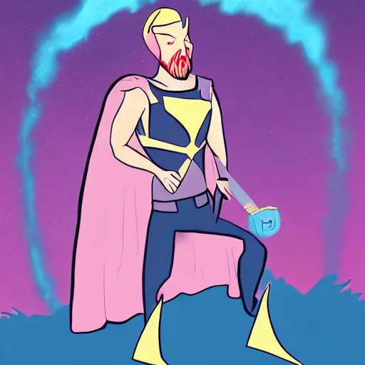 Image similar to Thor, in the style of Lore Olympus