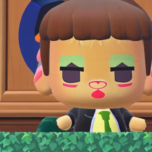 Prompt: angela merkel as a animal crossing character